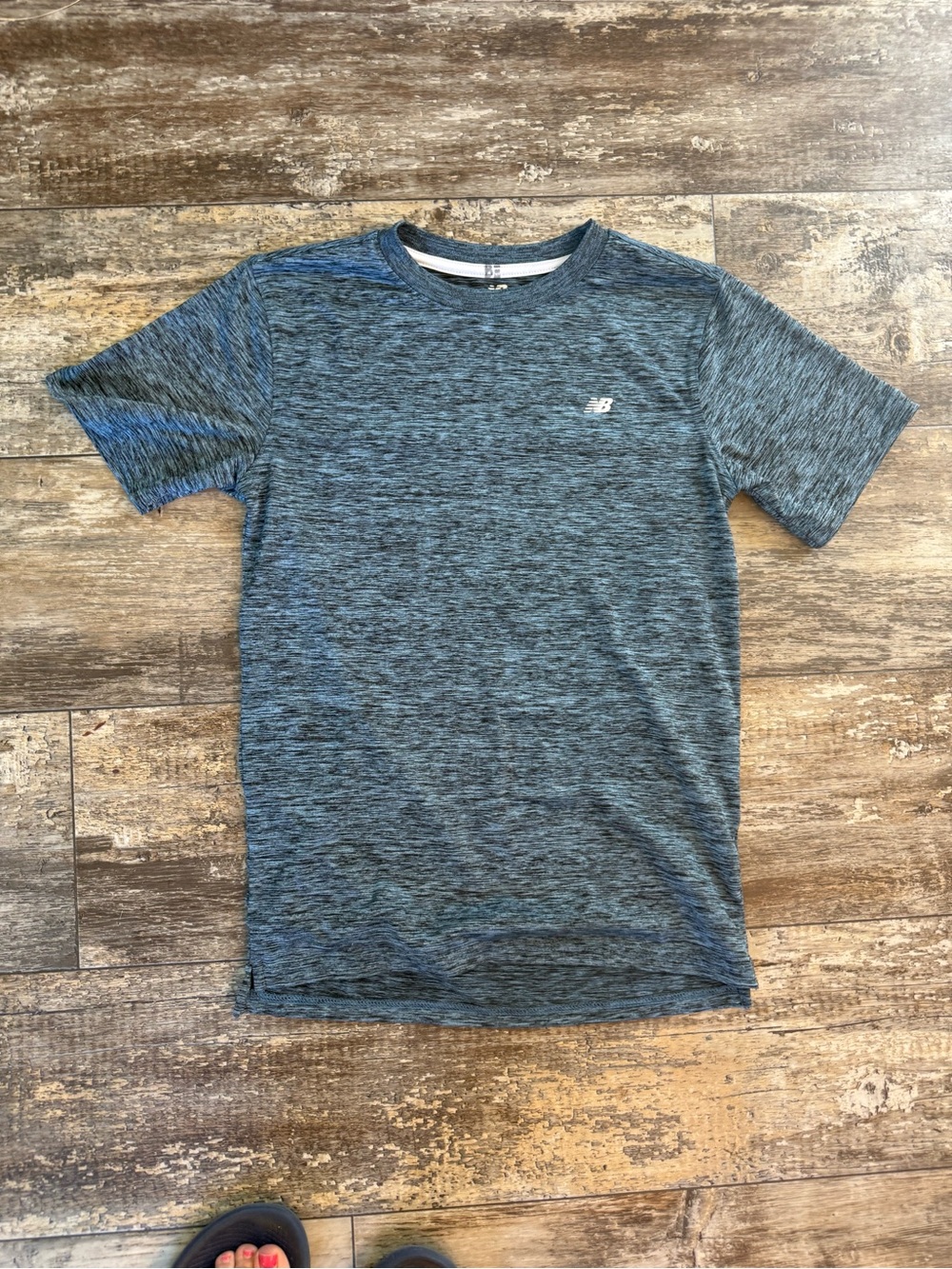 2 for $10 sale: New Balance blue marled boys performance t-shirt - L